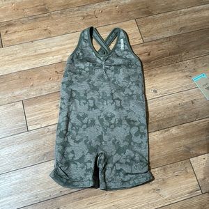 Gymshark romper shape wear army print/Discontinued